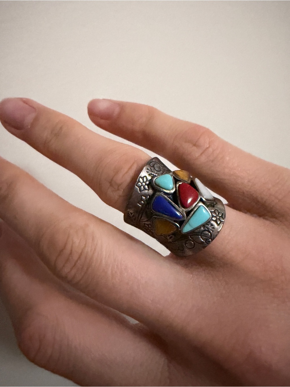 925 Sterling Silver with Multicolor Stones